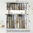 thumbnail image 5 of Brown Thin Kitchen Curtains Tiers and Valances Set 3 Piece for Windows Beige Kitchen Window Curtains Set,Modern Abstract Art Valances for Living Room(36" Tiers Set), 5 of 5