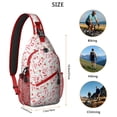thumbnail image 5 of Sling Backpack,Multicolor Christmas Pattern Sling Bag with Water Bottle Holder,Waterproof Sling Bag for Men/Women with Headphone Jack for Hiking,Travel, 5 of 6