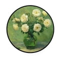 thumbnail image 2 of 36.2 Inch Round Floor Mat White Roses in A Vase Carpet Decor Rug for Living Room Bedroom, 2 of 6