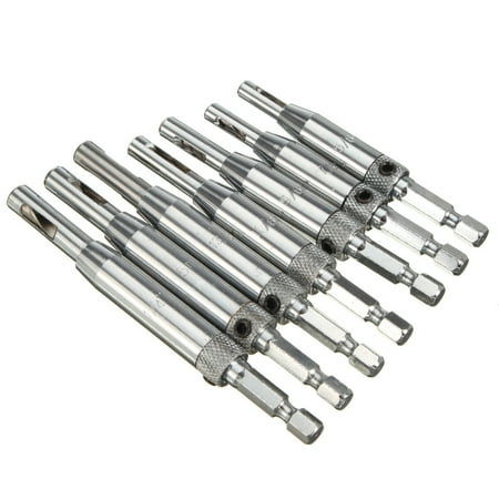 7pcs Self Center Power Tools Window Door Hinge Hardware Drill Bits
