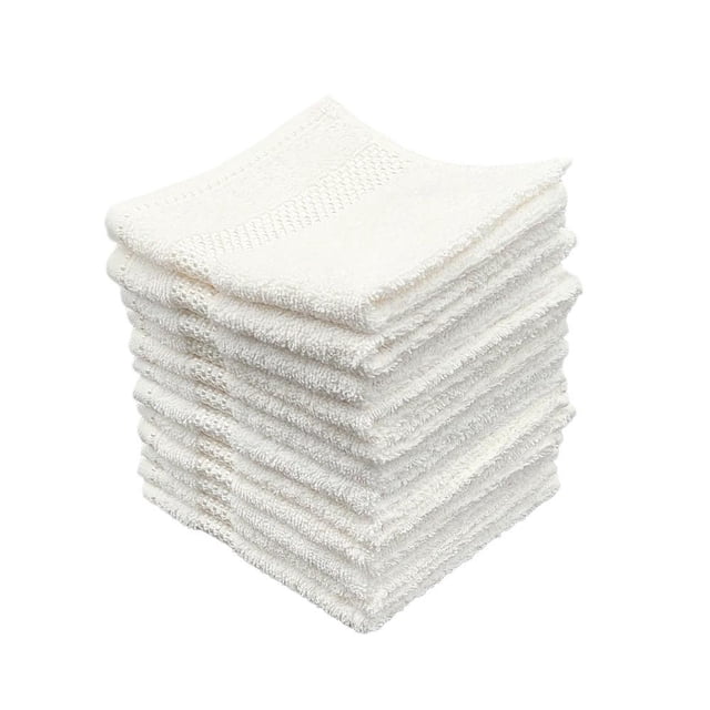 Toalla Facial Cottonella Set 12 piezas Arezzo Color Blanco