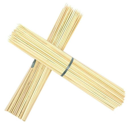 

NUOLUX 2 Packs Disposable Bamboo Sticks Meat Skewer Rod Roasting Sticks Flower Packing Rods for Barbecue Crafts 50cm