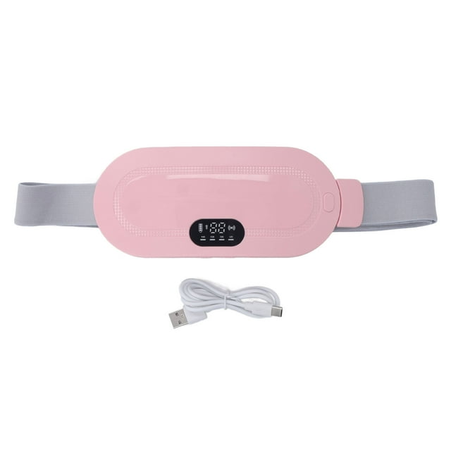 Period Heating Pad, High Portable 4 Gears Cordless Menstrual Heating Pad For Pain White,Pink