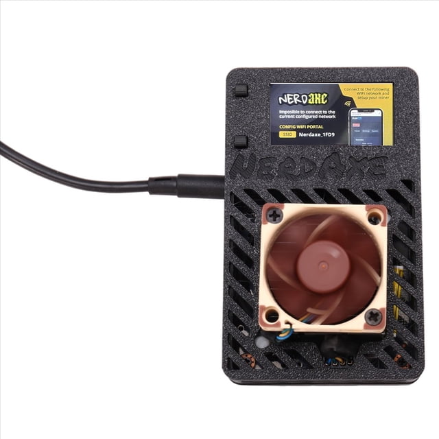 NerdAxe Miner 500Gh/S BM1366 ASIC de Código Abierto Nerdminer BTC Miner Super Silent Fan Lottery Miner Enchufe BR