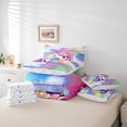 thumbnail image 4 of Erosebridal Initial A to Z Letter Bedding Sets Twin Size, Monogrammed D Comforter Sets with Sheets, Unicorn Reversible Bedding Twin Size, Microfiber Bedroom Decor, 7-Piece, 4 of 6