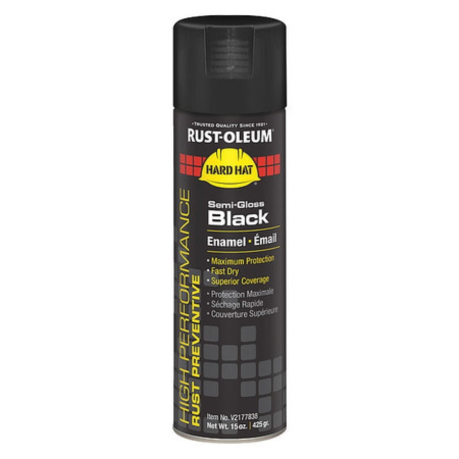 RUSTOLEUM V2177838 Rust Preventative Spray Paint, Black, SemiGloss