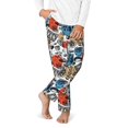 thumbnail image 2 of Wukai French Food Print Teenagers' Pajama Pant Sleep Pajama Lounge Pant PJ Bottoms with Pockets and Button Fly(Available in Big & Tall)-XS(5-6), 2 of 6