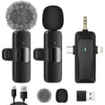 thumbnail image 1 of Wireless Lavalier Microphone - Professional Dual Lavalier Microphone with USB-C/3.5mm/USB Plug for Video Recording, Vlog, 1 of 5
