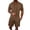 141#Coffee, variant on Men's Tropical Vacation Short Sleeve Button Down Shirt and Shorts Matching Set Summer Beach Casual Wear Light Brown L