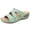 Green, variant on Summer Sandals For Women Slippers Indoor And Outdoor Wide Women's Multi-color Embroidered Sandals With Wedge Fish Mouth Platform Shoes