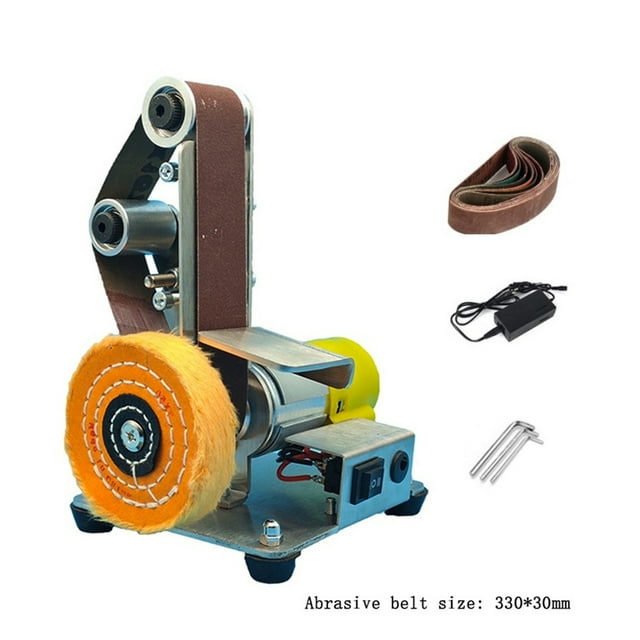 Multifunctional Desktop Vertical Miniature Mini Electric Belt Machine DIY Polishing Machine Fixed Angle Grinder ,Wide Use