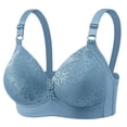 thumbnail image 1 of Abcnature Women Daily Comfort Bras Embroidery Thin Style Ventilate Back Buckle Bras without Steel Rim, 1 of 4