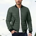 thumbnail image 3 of Chiccall Men's Puffer Jackets Full Zip Quilted Jacket Solid Slim Thermal Padded Coat with Pockets, 3 of 7