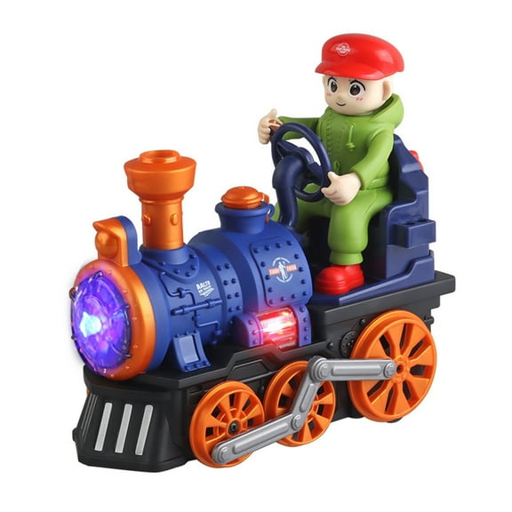 Electric Steam Train Toy with LED Light Music Spray Classical Train Toy Battery Powered Locomotive Toy Gift
