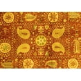 thumbnail image 1 of Ahgly Company Machine Washable Indoor Rectangle Abstract Yellow Modern Area Rugs, 5' x 7', 1 of 4