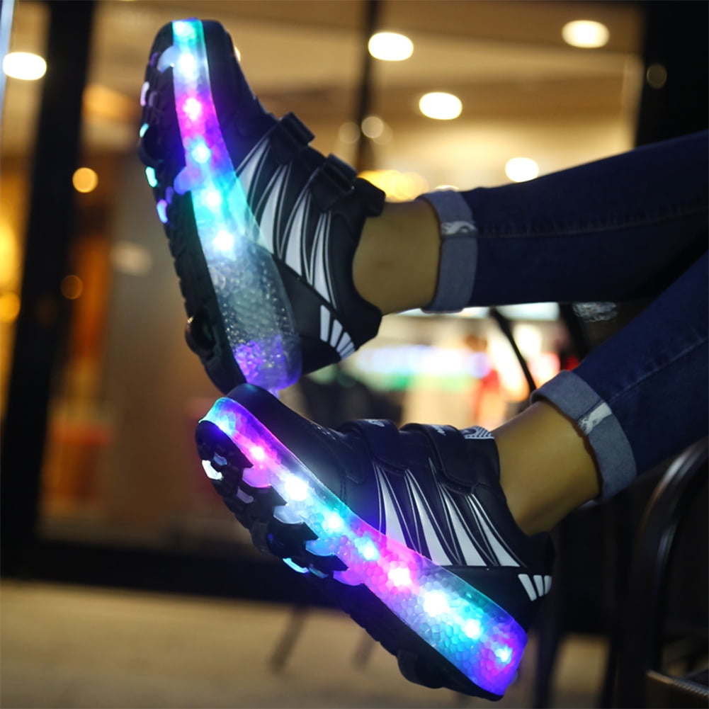 Welling Fashion Colorful Light Kids Adult Ultra-light Roller Heelys Skates - Walmart.com