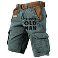 thumbnail image 1 of 2DXuixsh Pantalon pour Homme Pantalon pour Homme Grande Taille Cargo Sport Ample Classique Mode Cinq Points Short Décontracté Pantalon de Survêtement Sport Vert Taille m, 1 of 2