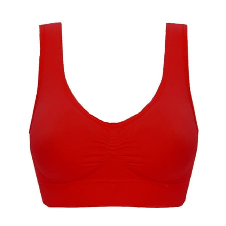 

(3pcs one main picture color two random) 3-Pack Female Padded Sports Bra Mesh Back High Impact Shockproof Gathered Bras for Yo