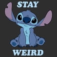 thumbnail image 2 of Men's Lilo & Stitch Stay Weird Cute Stitch Graphic T-Shirt, 2 of 5