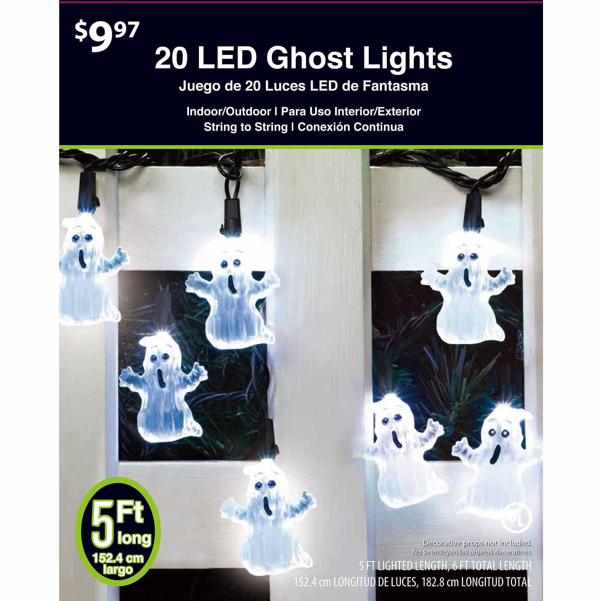 Fancy Ghost Halloween LED Light Set, Cool White