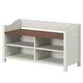 thumbnail image 2 of Shoe Rack and Bench White Distressed | Furniture Dash, 2 of 5