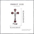 thumbnail image 2 of 2Pcs 3 Inch Alloy Enamel Saint Benedict Standing Crucifix Luminous Glow in The Dark Crucifix Wall Cross with Sticker on bottom to stick on Table Top,Car or Home Alter, 2 of 5