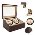thumbnail image 5 of Lurxy PU 4+6 Automatic Rotation Watch Winder Display Case Wooden Storage Box, 5 of 45