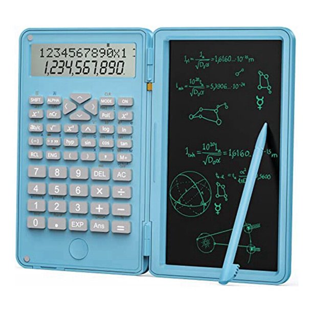 Calculadora Científica plegable para la escuela y la Oficina, calculadora de escritorio con pantalla Dual LCD, 12 dígitos Fivean unisex