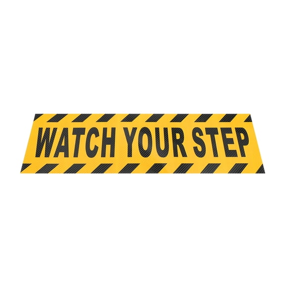 NICEXMAS Yellow Safety Floor Stickers - Anti- PVC Caution Decals, Indoor Warning Sign, Watch Your Step, 1 Piece