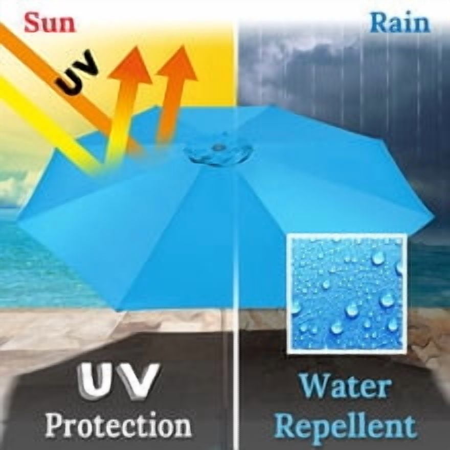 SOLAXO 10' Umbrella Canopy Top Cover Patio Replacement Top Cover 8 Ribs Outdoor Sunshade
