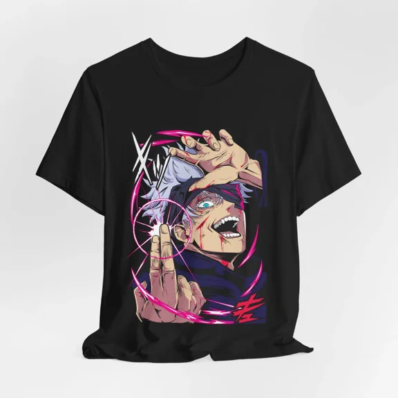 Reprint Rare Satoru Gojo Anime Graphic Tee, Unisex Shirt, Short Sleeve Top, Gift for Anime