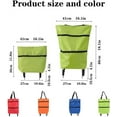 thumbnail image 2 of 2 in 1 Lightweight Collapsible Shopping Cart,Folding Shopping Bag Cart with Wheels Reusable Shopping Bags Grocery Bags Shopping Travel Bag on Wheels for Women or Men Travel Home Kitchen, 2 of 9