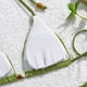 thumbnail image 4 of Tankini para mujer, bikini liso sin espalda, de dos piezas, estilo vendaje, para playa, dos piezas, tankini, 2 piezas, 4 of 9