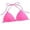 Pink, variant on Krdevn Women's Triangle Halter Bikini Top Tie Front Swimwear for Beach and Pool,L