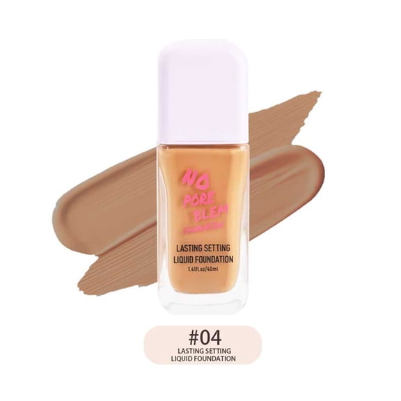 Waterproof Foundation, Foundation Full Coverage, Cover Fine Lines and Imperfections, Liquid Foundation, Makeup Foundation Creates Flawless Creamy Skin and Evens Skin Tone, Longwear Transfer