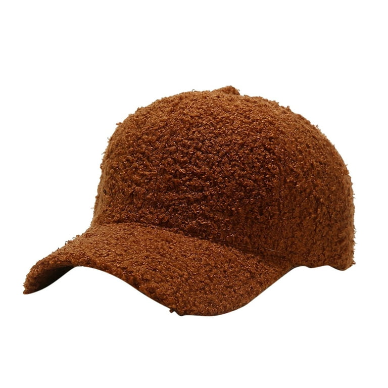 LBECLEY Man Chew Hat Outdoor Camouflage Cap Fishing Hiking Basketball  Snapback Hat Fluffy Baseball Hat Youth Hats for Men Women Brown M 