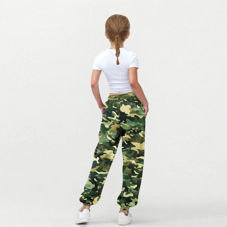 Toddler Boys Girls Camo Sweatpants Casual Baggy Camouflage Print