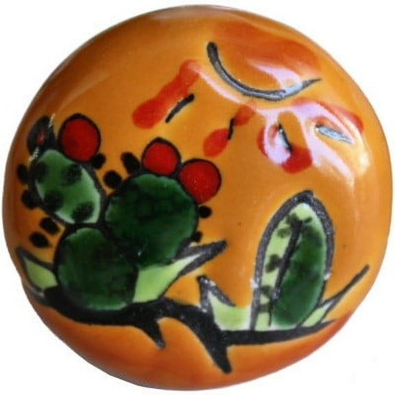 Round Desert Talavera Ceramic Drawer Knob