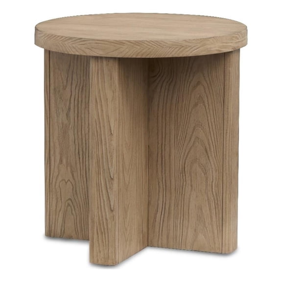 Magnussen Home Hayden Golden Oat Round End Table