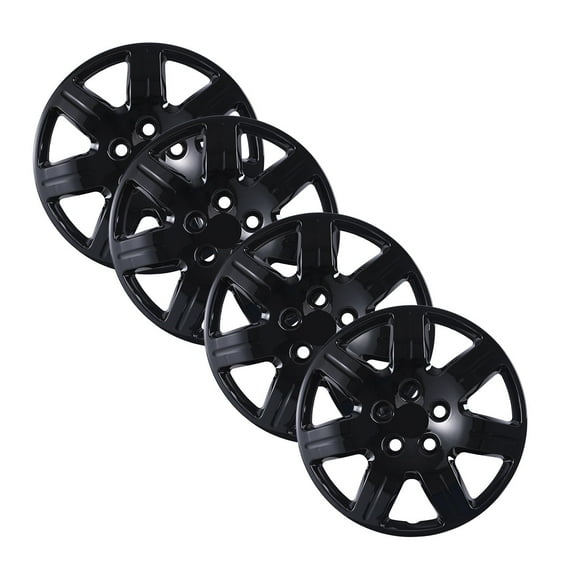 Set of 4,16" Universal Hubcap Wheels Cover Replacement for 2006-2011 Honda Civic Compatible Hub Caps Accessories,Black Lacquer