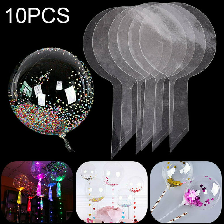 Mouind Bobo Balloons 10 Pack, 20 inch Big Clear Balloons for Stuffing, Transparent Bubble Balloons, Balloon Stuffer Transparent Balloons for Weddings