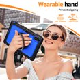 thumbnail image 3 of for Xiaomi Redmi Pad 2 Case 11 2025, 360 Rotating Shockproof Cover with Stand, Handle, Shoulder Strap (TB336FU/TB330FU), Dark Blue Panel, 3 of 7