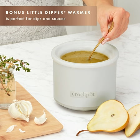 Crock-Pot - Crockpot 7 qt. Programmable Slow Cooker with Locking Lid and Little Dipper - Mushroom