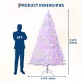 thumbnail image 2 of CazToi Árbol de Navidad Preiluminado 4.5/6/7.5/9 Pies 150/250/450/800 Luces Cálidas Diseño Lápiz con Nieve Base Plegable Decoración Hogar Oficina, 2 of 9