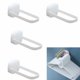 thumbnail image 1 of Perchero de almacenamiento, organizador de almacenamiento sin perforaciones de viscosa, gancho plegable para ropa para el hogar, balcón, 4 piezas (blanco) brillar Electrónica, 1 of 5
