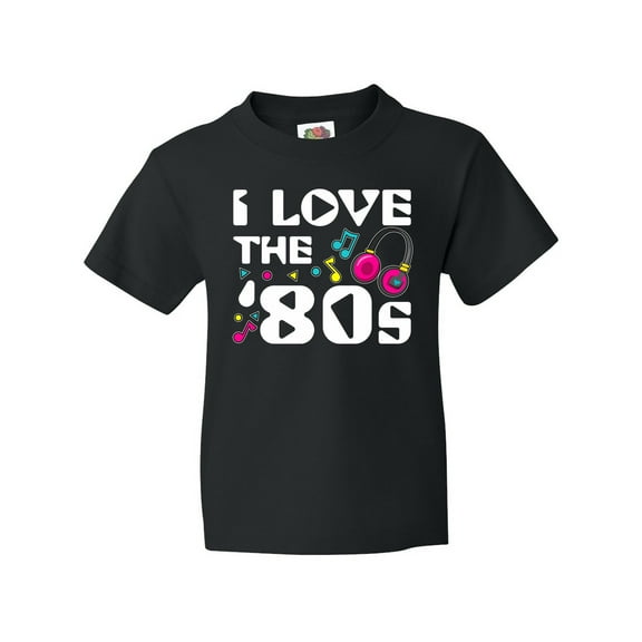 Inktastic I Love the '80s-musical Notes Youth T-Shirt