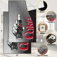 thumbnail image 3 of Ottomanson Coca-Cola Vintage Non-Slip Rubberback 3x5 Machine Washable Area Rug, 3'3" x 5', Black/Red, 3 of 7