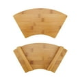 thumbnail image 4 of BambooMN Bamboo Sushi Board Tray, Chopsticks and Compartment Sauce Dish, 9" Fan - 2 Sets, 4 of 7