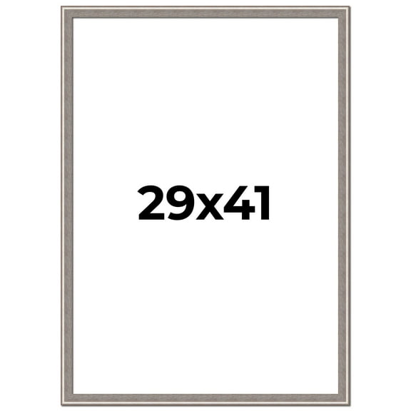 29x41 Frame Grey Real Wood Picture Frame Width 1.25 inches | Interior Frame Depth 0.5 inches | Hans
