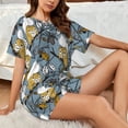 thumbnail image 4 of Fotbe Squirrel And Leaves Print Pajama Set for Women 2 Piece Loungewear Short Sleeve Tops and Shorts Set Soft Sleepwear-3X-Large, 4 of 7